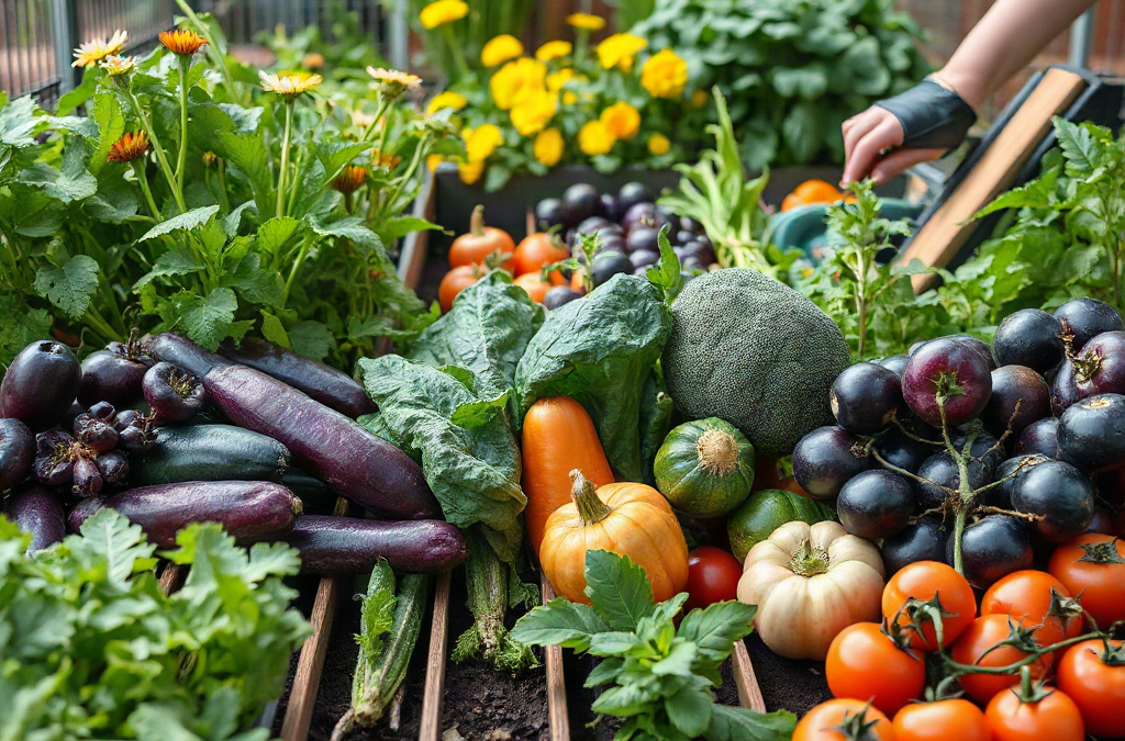 Vegetable garden layout for a beginning grower